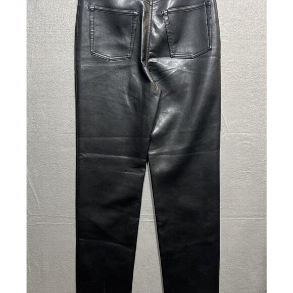 Aritzia Wilfred The Melina Black Faux Leather Pants Womens Size 4 - Picture 7 of 11